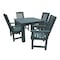 Highwood Usa Lehigh 5pc Square Outdoor Patio Furniture Dining Set AD-DNL44-NBE - alternate 1